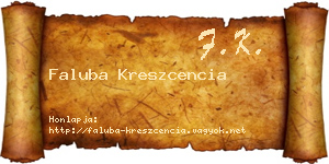 Faluba Kreszcencia névjegykártya